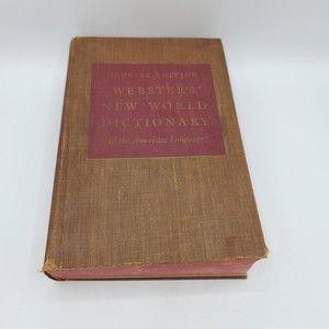 1962 Concise Edition Webster's New World Dictionary American Language Letters HC